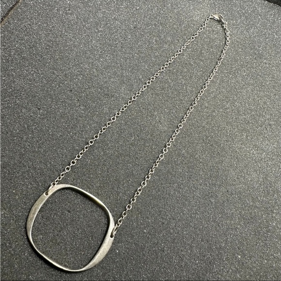 Sterling Silver 925 Statement Square Ladies Necklace Signed And Hallmarked 925 - Picture 1 of 5